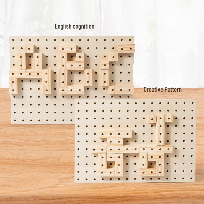 Educational Wooden Building Blocks for Kids – Creative Construction and Brain-Teasing Table Game