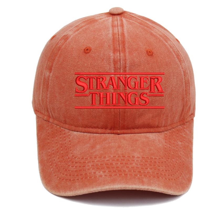Stranger Things Hat Season 5 Hot Sale Embroidery Washed Baseball Cap Men and Women