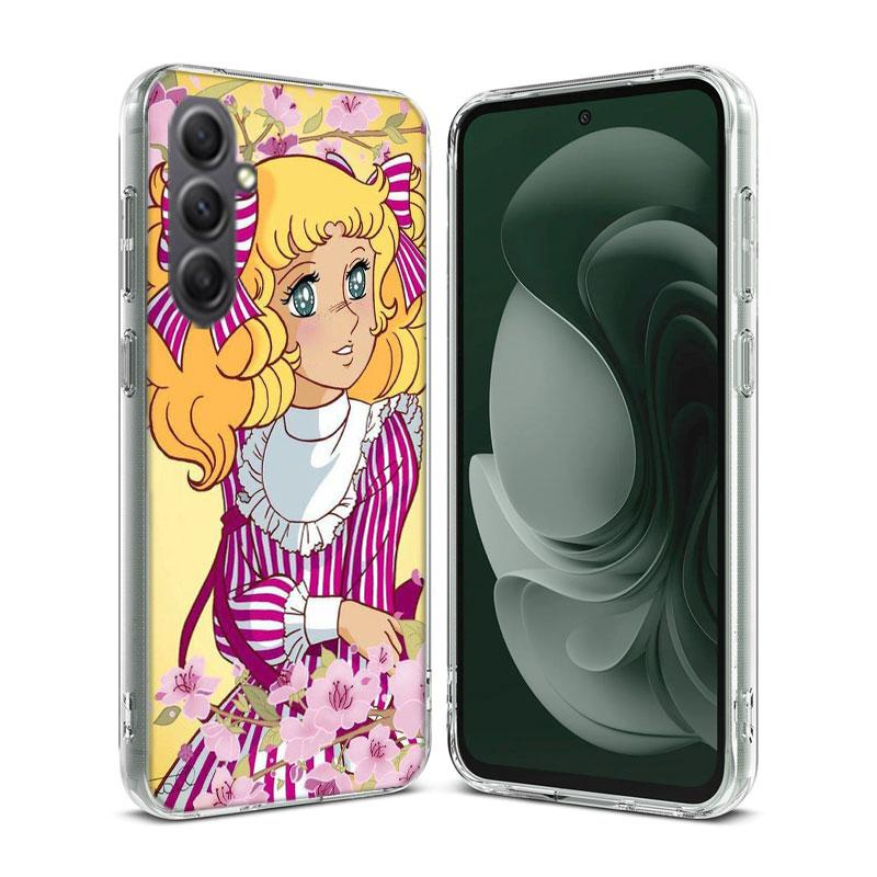 Etui na telefon z anime Candy Candy z lat 90. do Samsung A17 A56 A55 A35 A36 A26 A25 A15 A16 Galaxy Note 20 10 9 8 A70 A50 A40 A30 A20E A71