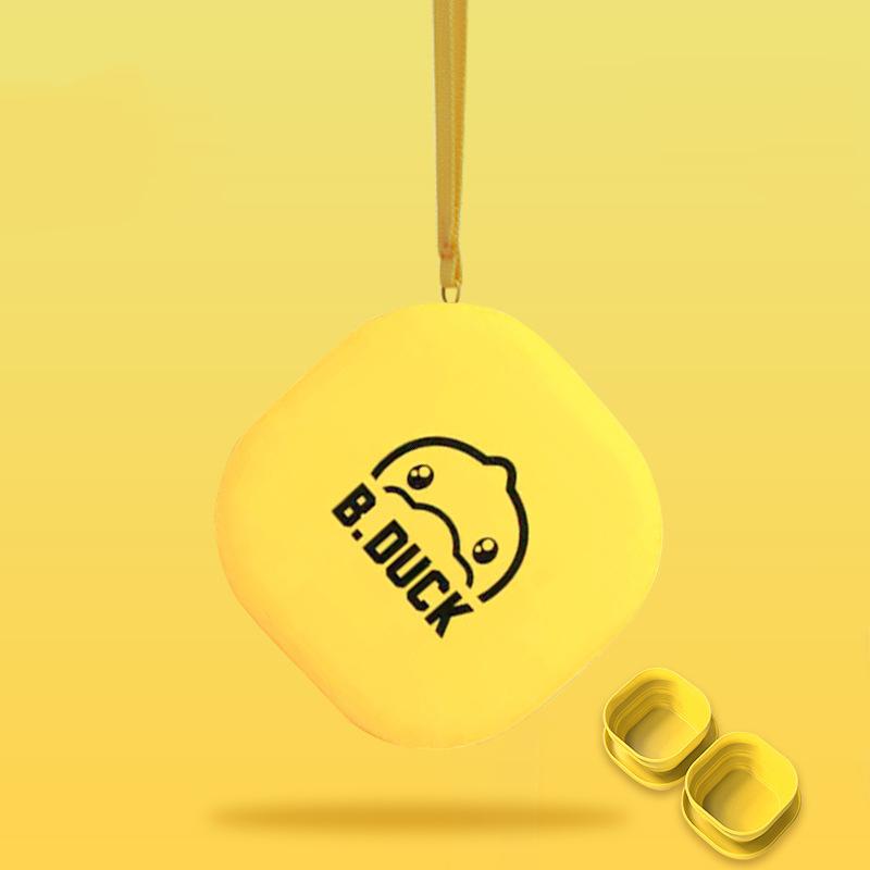 

Pet accompanying bowl Outdoor silicone folding bowl Go out portable cat bowl Dog water bowl Two bowls of pet supplies жёлтый