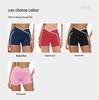 Color-Block Yoga-Shorts mit überkreuztem Bund - Hüfthebende Passform für Laufen & Fitness