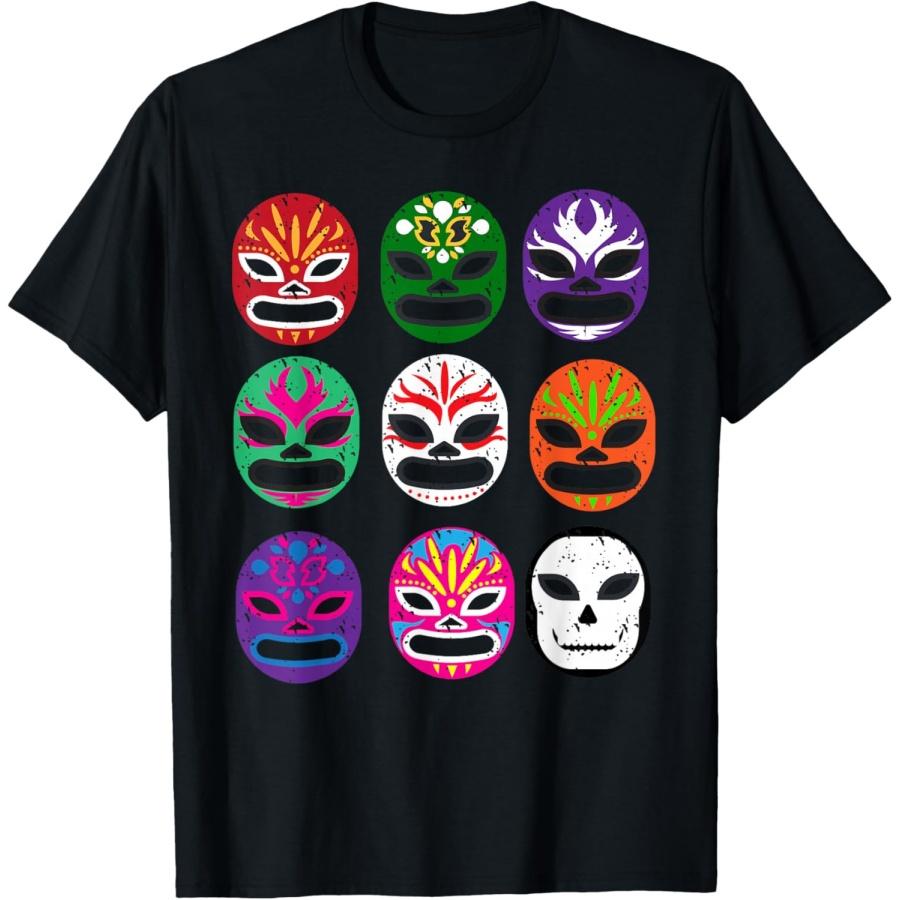 Lucha Libre Masks Shirt Mexican Wrestling Mask T Shirt T-Shirt S