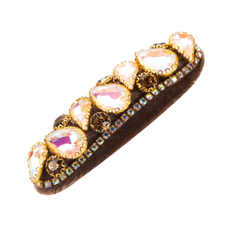 

Ретро французские бархатные заколки женские заколки для боковых прядей заколка для секущихся волос супер блестящие стеклянные стразы губчатые толстые заколки