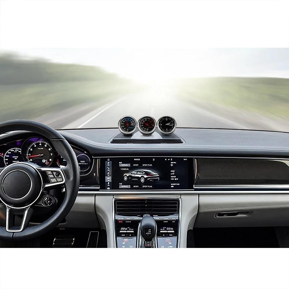 Mini Car Automobile Digital Clock Auto Watch Automotive Thermometer Hygrometer Decor Suitable Inside The Vehicle Ornament Clock