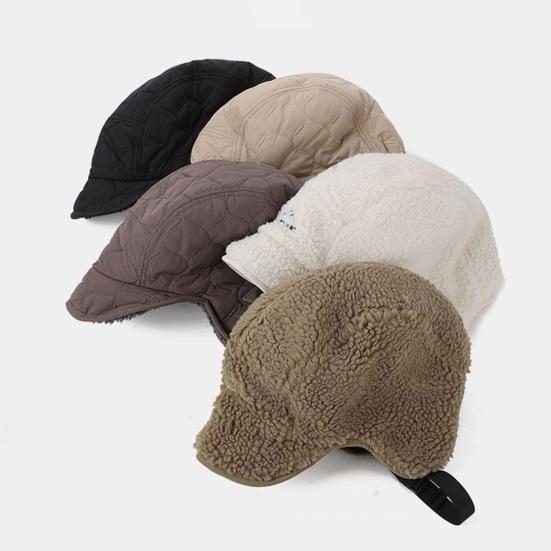 Yousheng Lei Feng Hat Waterproof Winter Hat with Ear Flaps Solid Color Thickened Plush Lining Windproof Cold Resistant Outdoor Cap