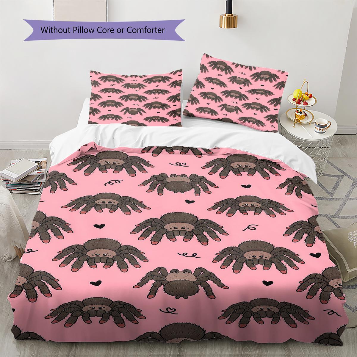 

Pink Cartoon Art Pattern Bedding,Quilt Set Quilt Cover Pillowcase Home Birthday Gift (1 * duvet cover + 2 * pillowcase, without core) 135x200cm