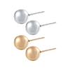 Color Korean Style Jewelry Classic Silver Color Women Small Ball Earrings Ear Stud Stud Earrings