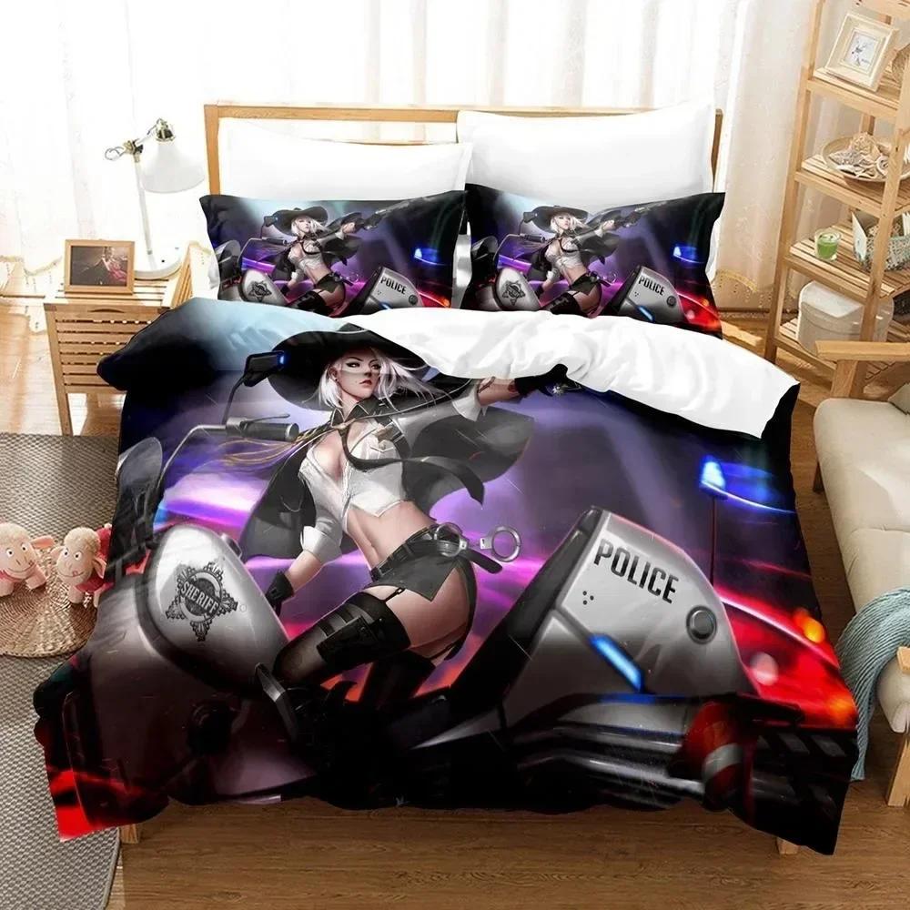 3D Printing  Sexy Girls Overwatch Bedding Set Duvet Cover Sheet Pillowcase Bed Full Queen King Size Comforter Bedroom