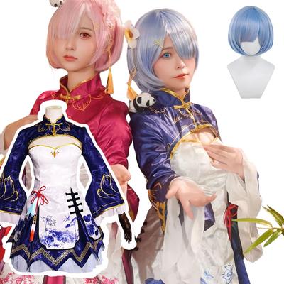 Cosplay Rem Cosplay Kinesisk Scene Skolefest Kinesisk Størrelse [Nou-satsu] ReZero Kostume, Kjole, Anime, Halloween, Outfit, Festival, (Tøjler, Kjole, M)