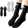 Magnetic Holding Hands Socks Black White Hand Grip Socks Personality Magnetic Funny Gifts For Couples Cute Colorful Socks