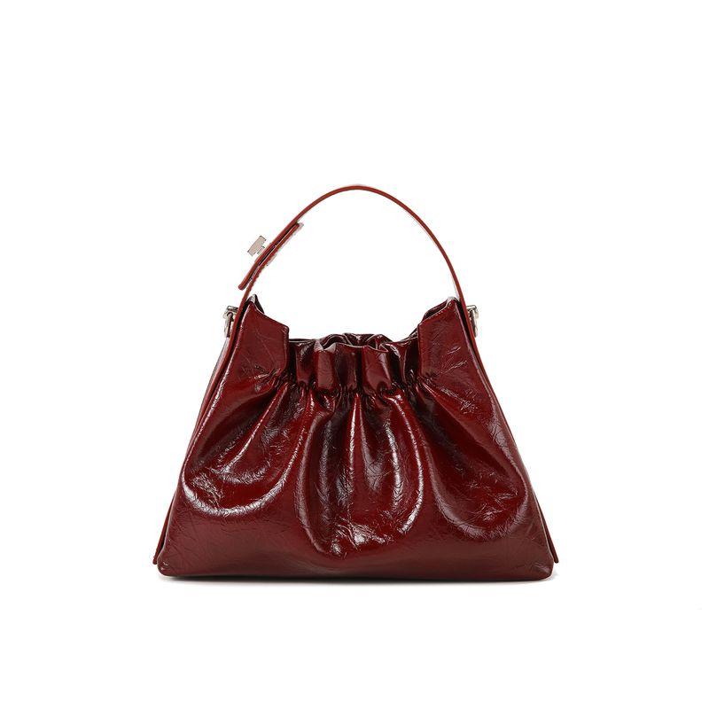 

Красная свадебная сумка женская нишевый дизайн сумка-облако с плиссировкой элегантная свадебная сумка сумка-тоут с высоким чувством ручная сумка сумка-мессенджер подарок