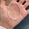 Silver Star Tassel Pearl Bracelet - Korean Style, Light Luxury, Sweet Design for Student Parties