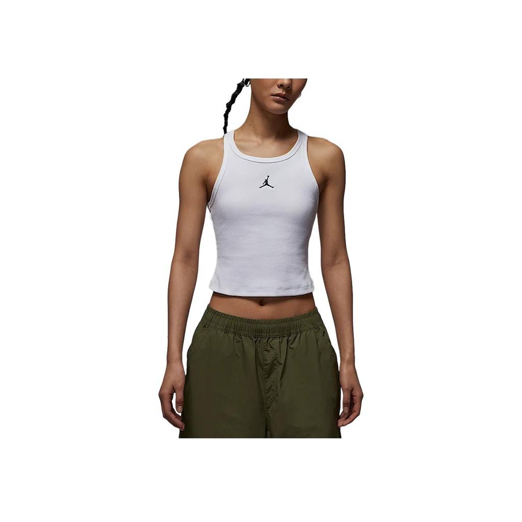 Jordan Round Neck Fashion Soft Sleeveless T-Shirt Women Tops White HF9475-100