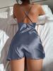 Women's Sexy Sleepdress - Soft Smooth Fabric, All-Season Lounge & Nightgown, Easy-Care Round Neck Sleepwear, Elegant Bedroom Attire