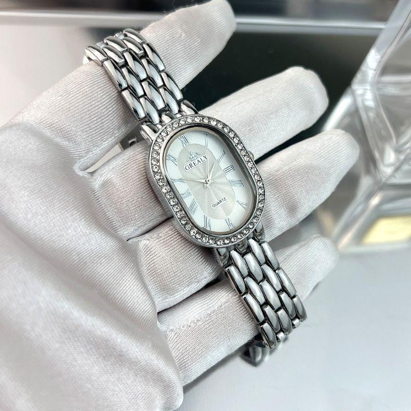 Francouzské ležérní módní jemné dámské kamínky malé destičky lehké luxusní dámské náramky elegantní quartz hodinky