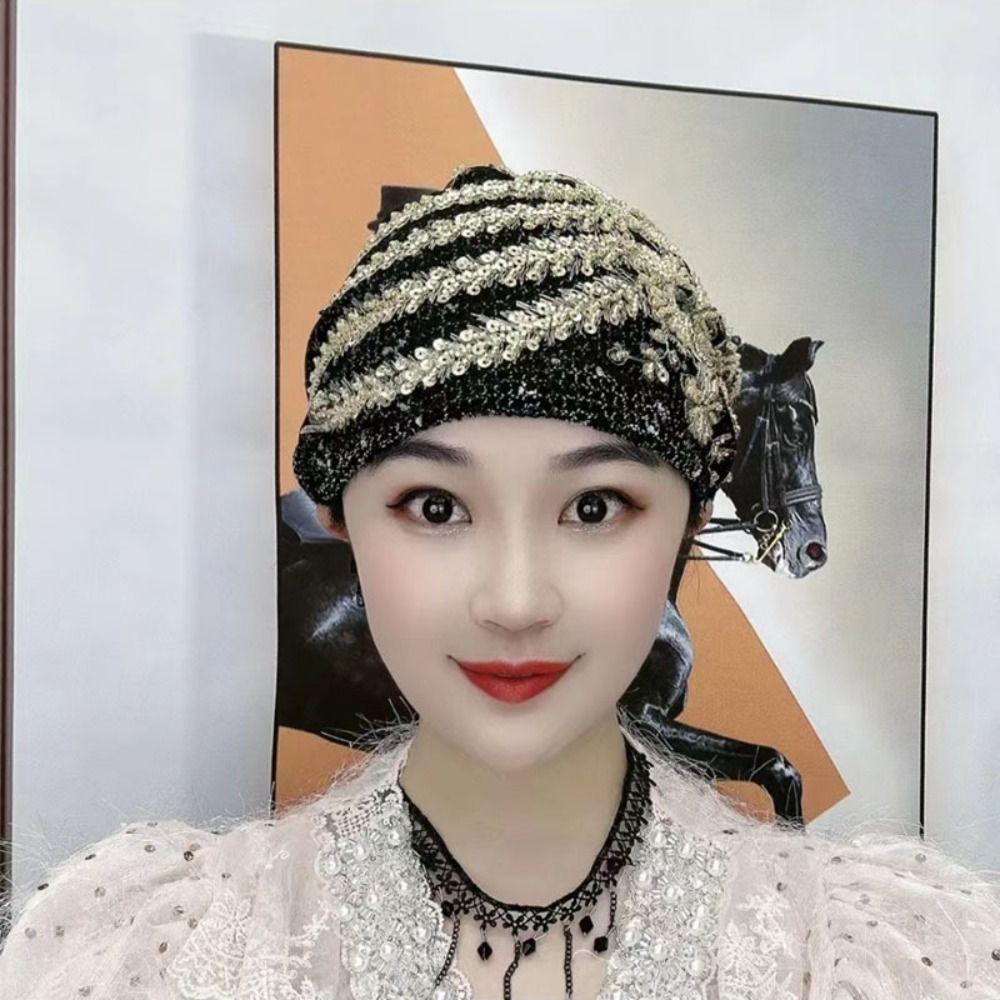 Cotton Muslim Headpiece Soild Color Turban Fashion Muslim Headscarf Cap  Women