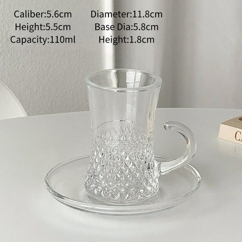 Turkish Coffee Cup And Saucer Set European Style Wine Glasses Cups Creative Coffee Cup Sets Engraved Wine Glasses Cup Cafe Tools