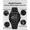New Design Tonneau Watch Men Luminous Waterproof Date Stainless Steel Chronograph Quartz Watches for Men Relogio Masculino