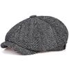 Cappelli Tweed Peaky Blinders Newsboy Cappellini Piatto Uomo Spina di Pesce Cappelli Piatto Uomo Donna Cappello da Pittore Britannico Cappello Morbido Primavera Autunno