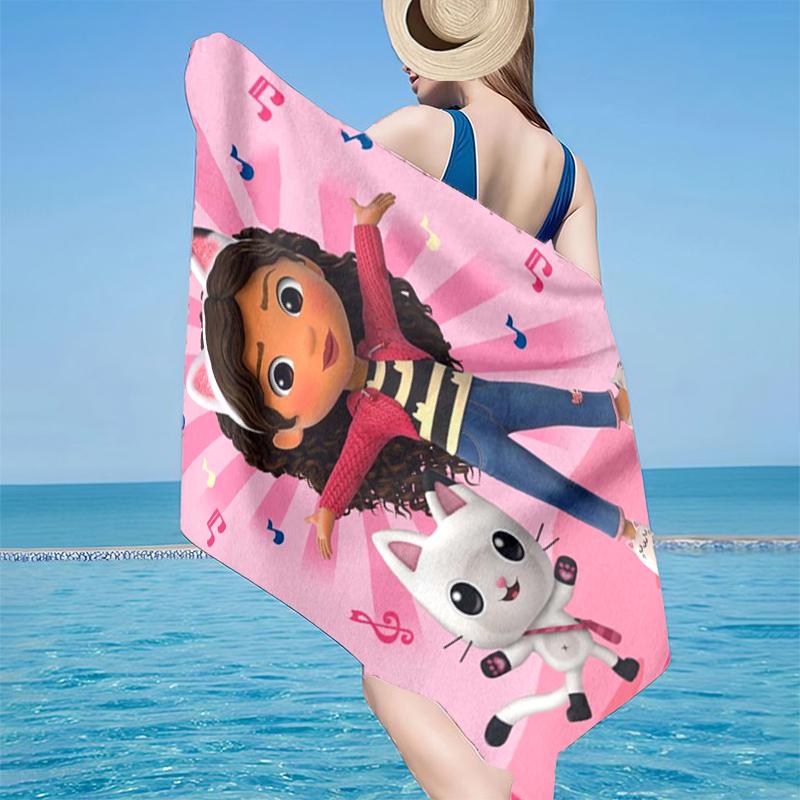 Colorful Friends Dollhouse Beach Towel, Super Soft Microfiber, Gift for Her/Him, Birthday, for Pool, Beach, Travel, Home Decor Fan gifts