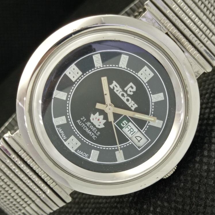 

Б/У RICOH AUTOMATIC JAPAN MENS OVAL SHARE WATCH a309698-1 Sku587f-a309698