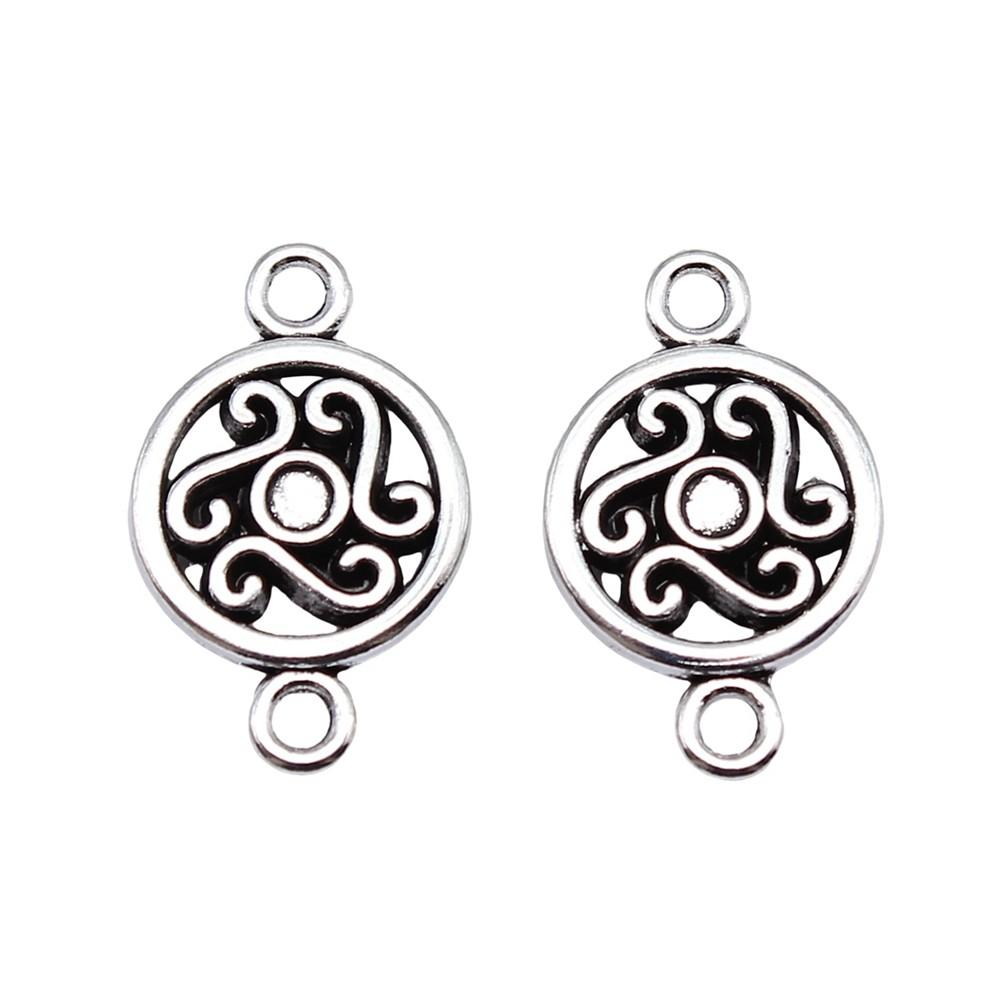 Filigree Diamond Shaped Connectors Ornate Multi Loop Links For Jewelry