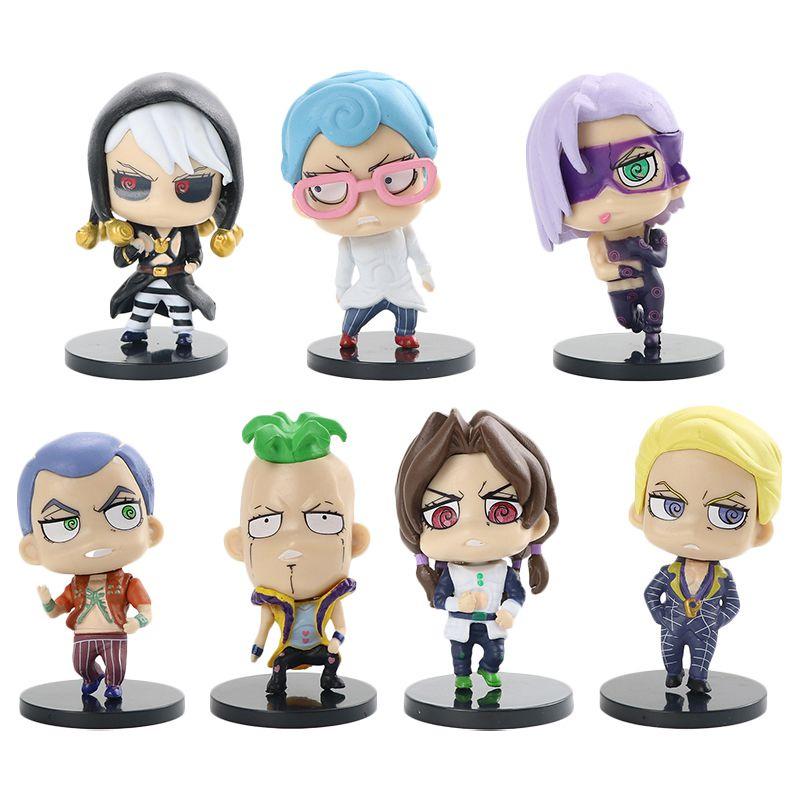 

Bizarre Jojos Adventure Figures Toys Giorno Giovanna Bruno Kujo Jotaro Kakyoin 7pcs B
