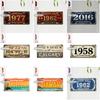 Tin Sign - Vintage Durable Metal Plaque Wall Decor, Home Office Bar Man Cave Retro Birth Year City Coordinates License Plate W