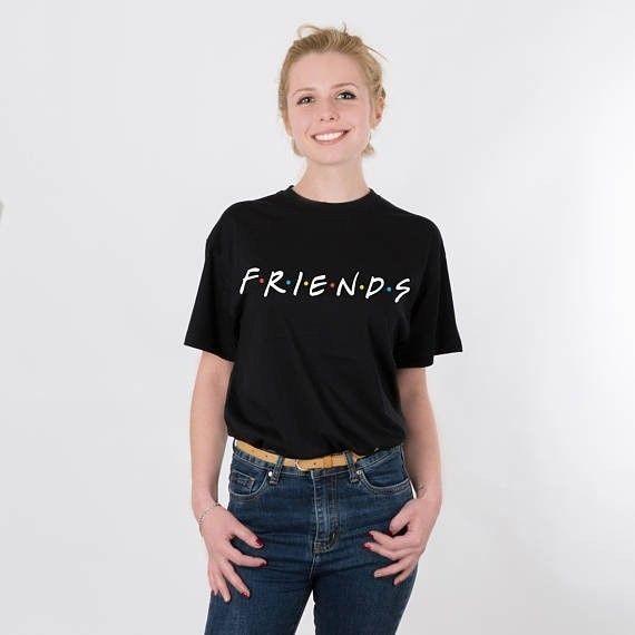 Friends Mode Séries Femme Tshirt Manche Courte Ete Haut Casual Tee Ras Cou Du