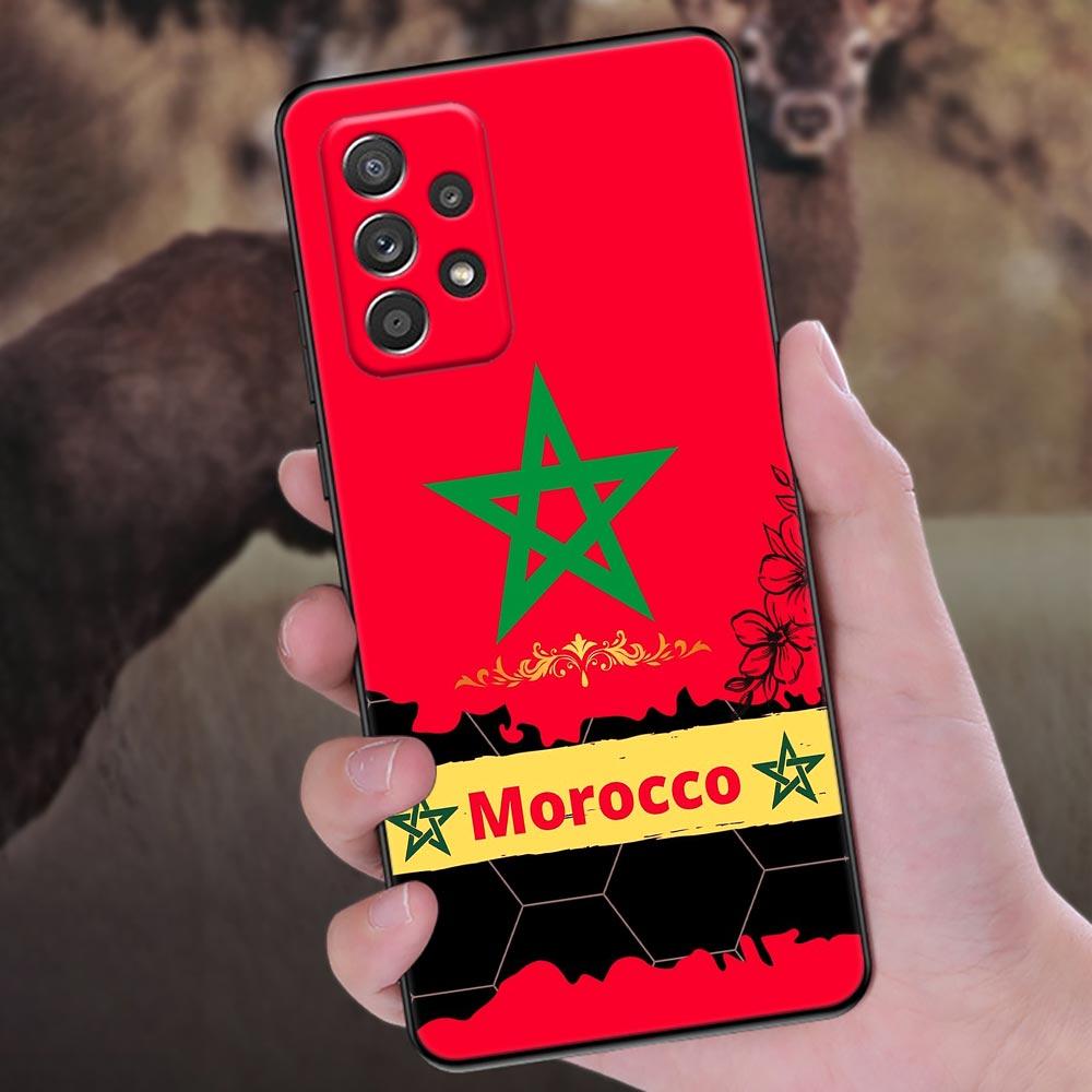 Morocco Flag passport Phone Case For Samsung Galaxy A57 A56 A37 A55 A36 5G A26 A54 A52 A35 A34 A25 A17 A16 A15 A07 06 Soft Cover