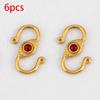 2pcs 6pcs Stainless Steel Natural Stone S Shape Hook Clasps Connectors Jewelry Makings Findings DIY Eye Clasp Jewelry Components