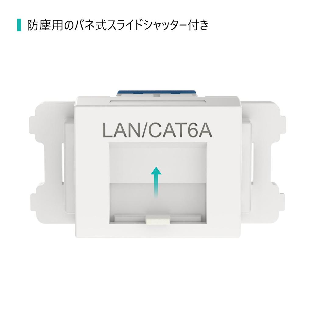 Panduit Cat6A JIS Plate Jack Kit, White JAOSSP6ATGMW