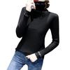 Warm Turtleneck Sweater with Ribbed Knit High Versatile and Elegant Slimming Simple English Letter One Size Fits Perfect for Autumn and Winter