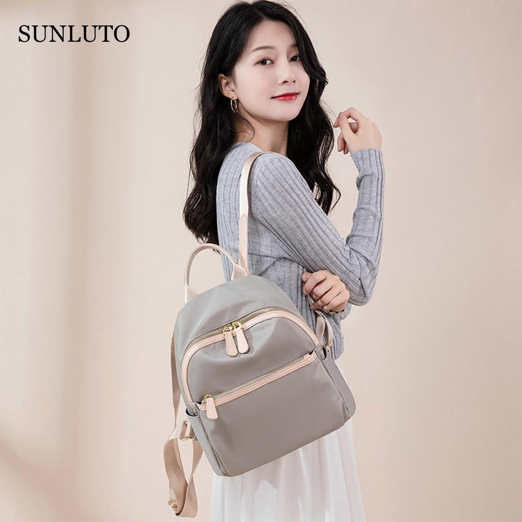 SUN LUTO Damen Rucksack, Niedlich, Großes Fassungsvermögen, Mini-Tasche, Klein, Leicht, Lässig, Stilvoll, Schlichtes Design mit mehreren Taschen, Wasserdicht,