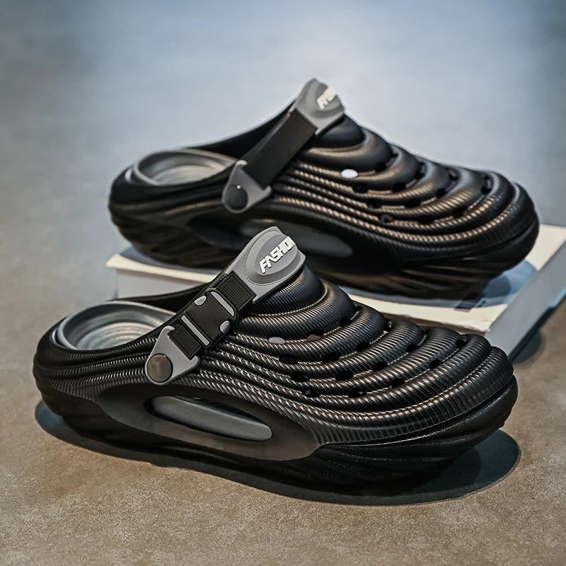 Outdoor-Strandschuhe, Sommer-Clogs, EVA, Garten-Hausschuhe, Lochschuhe, Strand-Plateau-Sandalen, Paar, Indoor-Haus, weiche Badezimmer-Slides