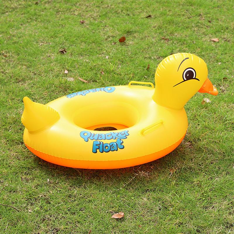 Wholesale Inflatable Swimming Ring For Kids Cute Yellow Duck Swim Seat Ring
