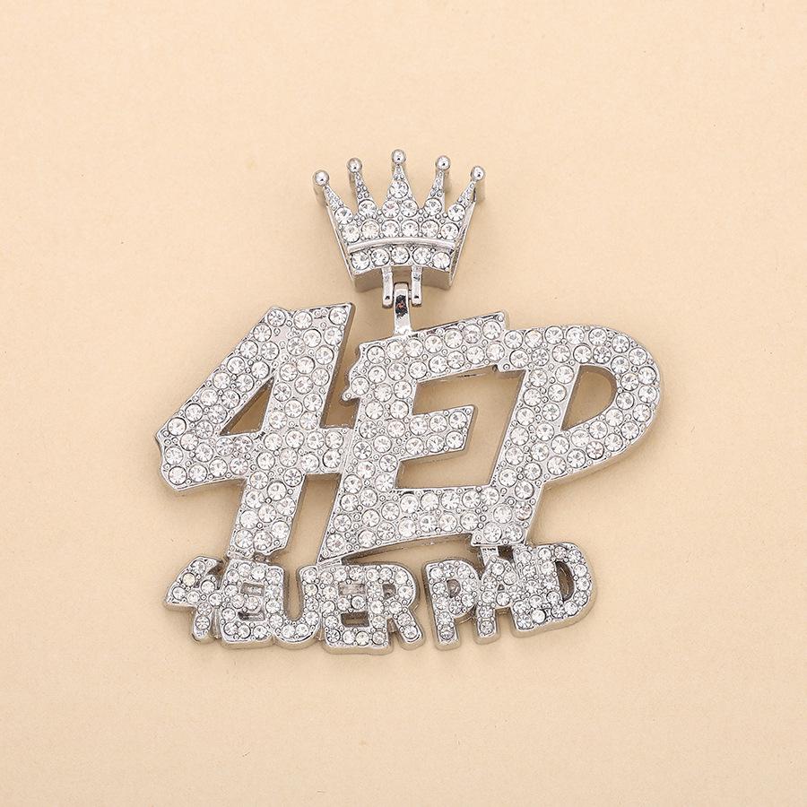 European & American Hip-Hop ICE Diamond CEO Letter Pendant Necklace - Trendy Unisex Jewelry