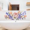 Painted Flowers Leaves Bathroom Toilet Home Beautification Decorative Stickers