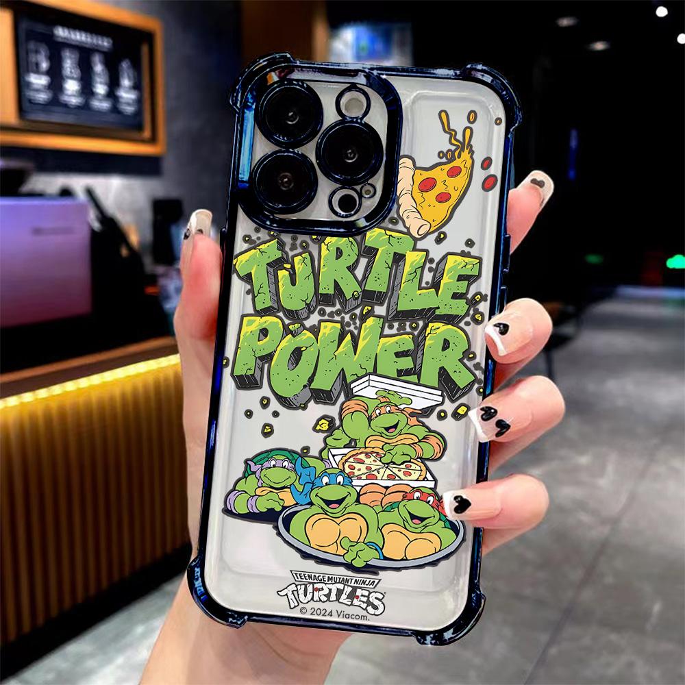 

Cartoon Teenages Mutants Ninjas Turtles Plating Phone Case For iPhone 16e 16 15 14 13 12 11 Pro Max X XR XSMax 7 8 6 Plus Cover iPhone 11