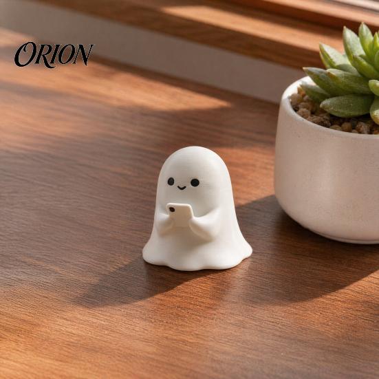 Unique Halloween Table Centerpiece 3D Printed Ghost Figurine, Cute Spooky Resin Statue, Funny Desktop Tray Sturdy Statue for Desk Decor, Tabletop