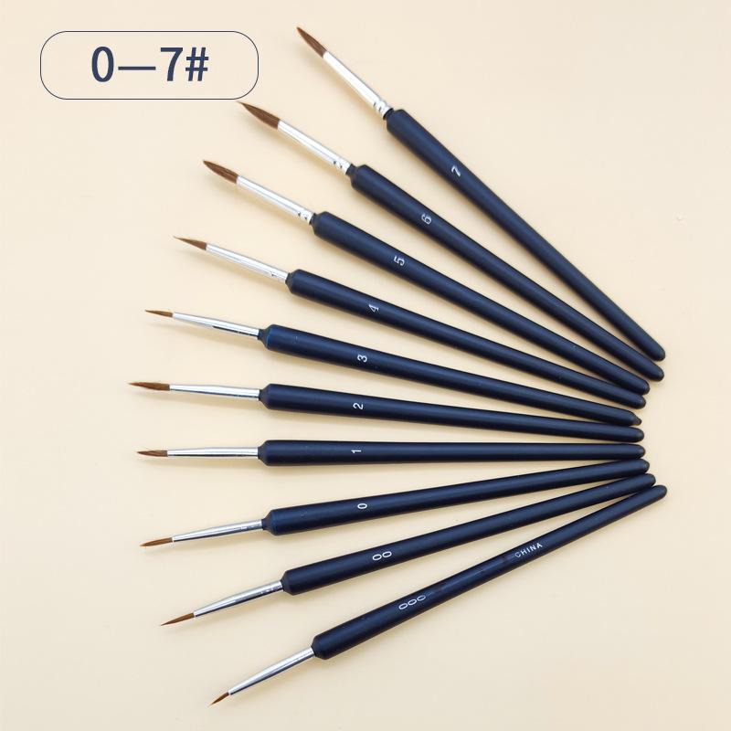 Wolf Hair Liner Brush for Fine Art Outlining and Edge Detailing in Oil Painting.