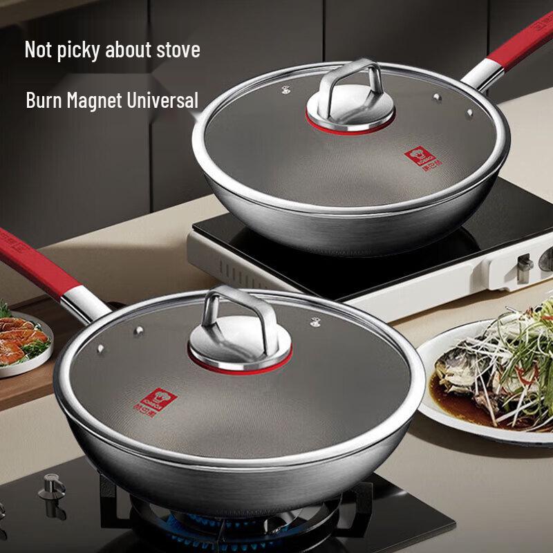 KOBACH 32cm Coating-Free Titanium Non-stick Wok