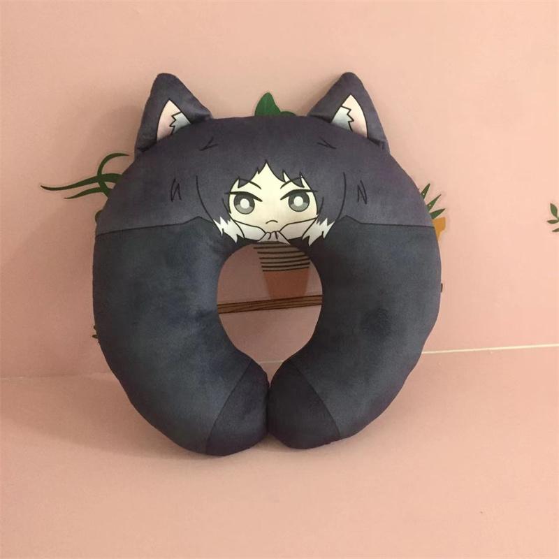 Bungou Stray Dogs Edogawa Rampo Cosplay Seyahat Boyun Yastığı Fyodor Dostoyevsky U Şekilli Peluş Yastık Oyuncak