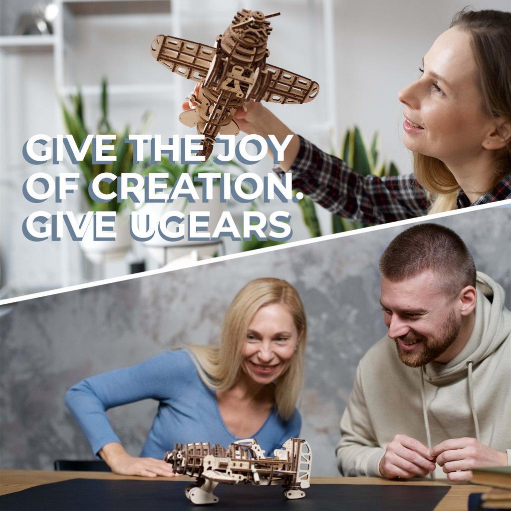 UGEARS | Mad Hornet Airplane | Mechanical Wooden Model