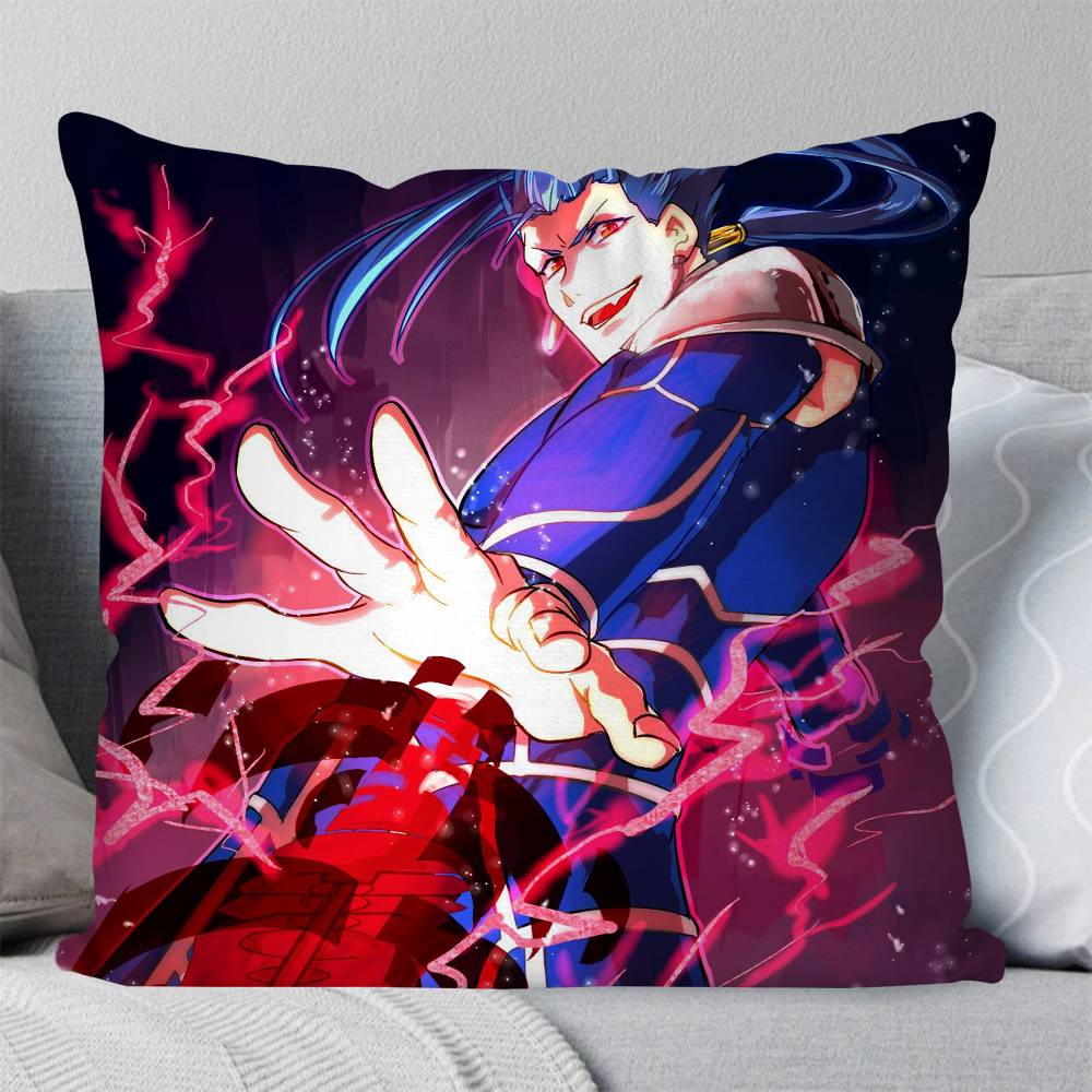 Lancer Anime Game Ffate Pillow Case Fashion Square Pillowcase Bedroom Sofa Room Ins Decoration Leisure