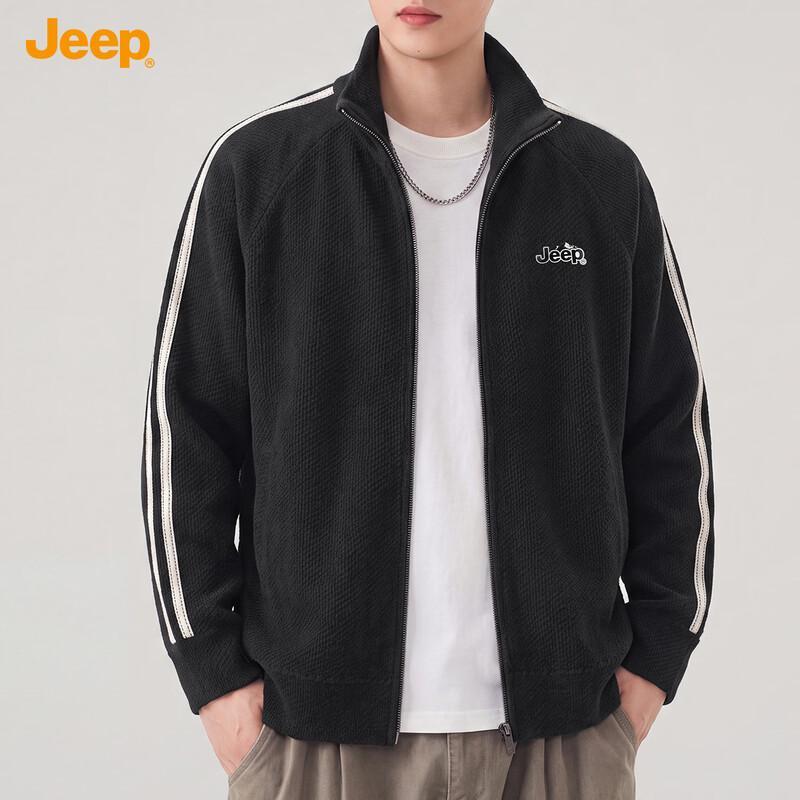 JEEP Men's Stand-Collar Zip-Up Sports Jacket