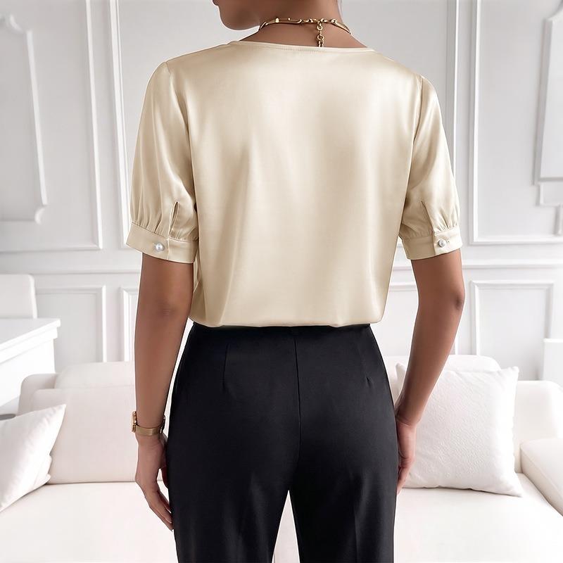 Tuta Corta Elegante Casual Estiva Monopezzo in Raso Liscio da Donna