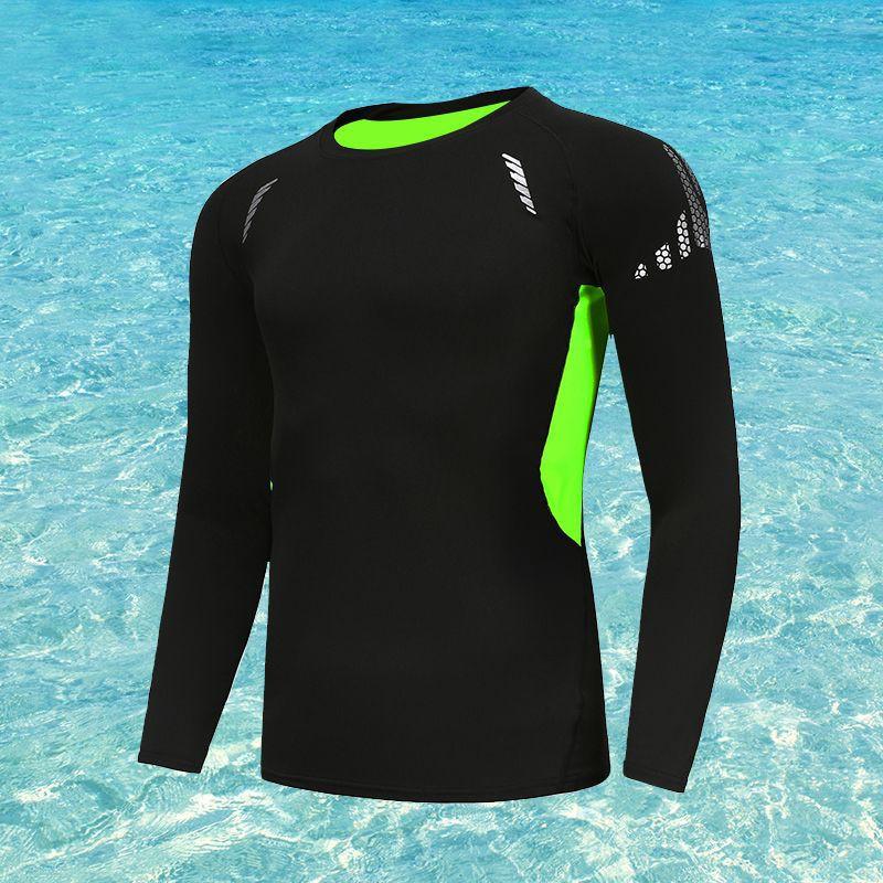 Mens UV Protection Rash Guard Set Long Sleeve Pants Short Swimwear Snorkeling Surfing Diving