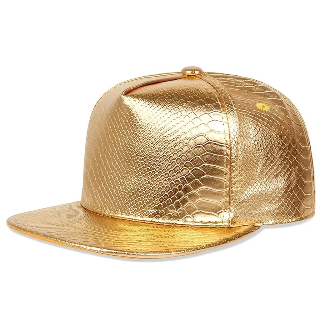 Unisex Python Pattern Leather Hip-hop Hats Spring Autumn Outdoor Adjustable Casual Baseball Caps Sunscreen Hat