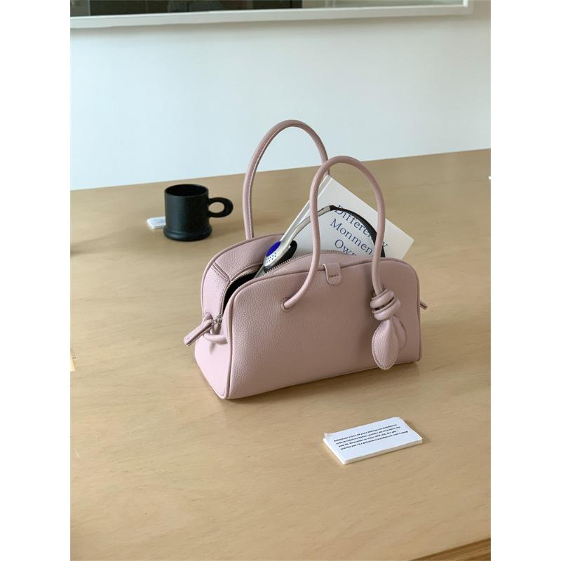 

Frosted leather bag Large capacity commuter handbag Niche office worker handbag Women розовый